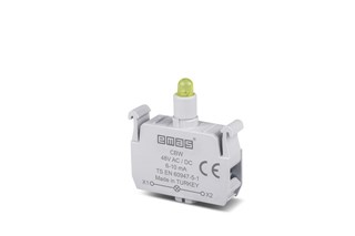 Yedek LED'li 48V AC/DC Sarı Sinyal Blok
